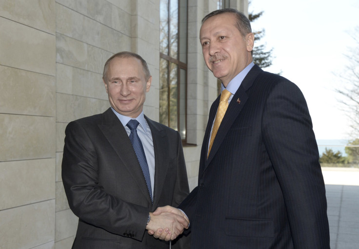 Vladimir Putin with Recep Tayyip Erdogan