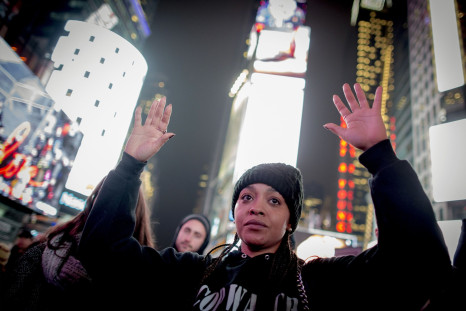 Eric Garner Times Square protester