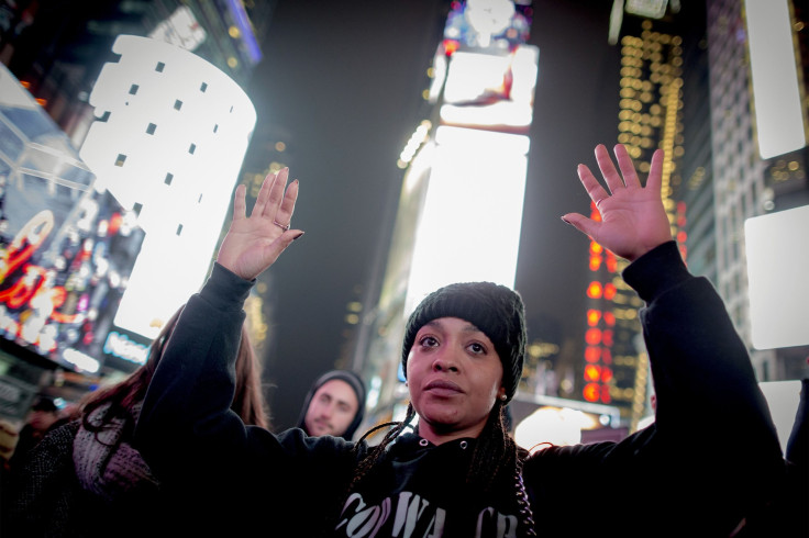 Eric Garner Times Square protester