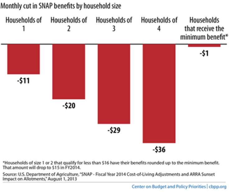 SNAP cuts by household