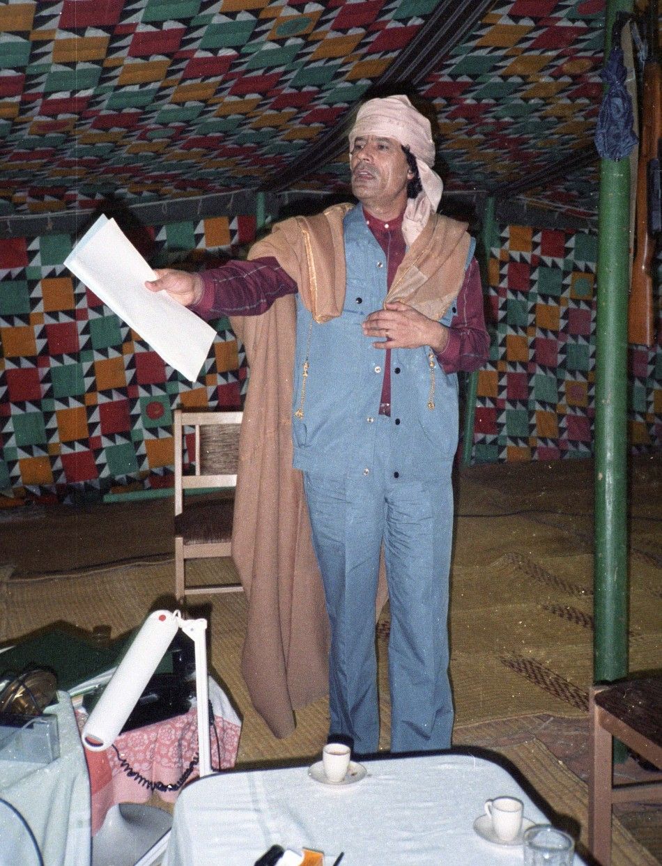 Libyas leader Muammar Gaddafi 
