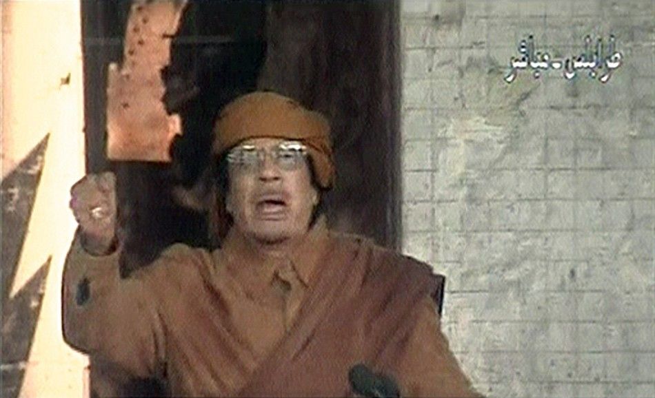 Gaddafi on national television