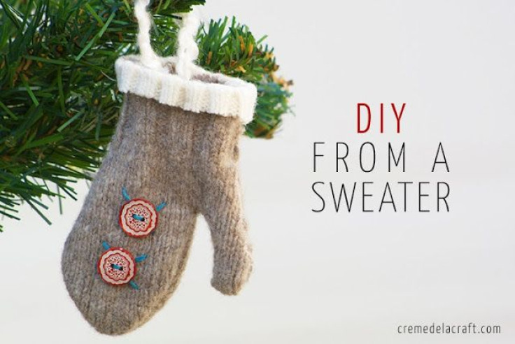 DIY Mini Mitten Ornaments