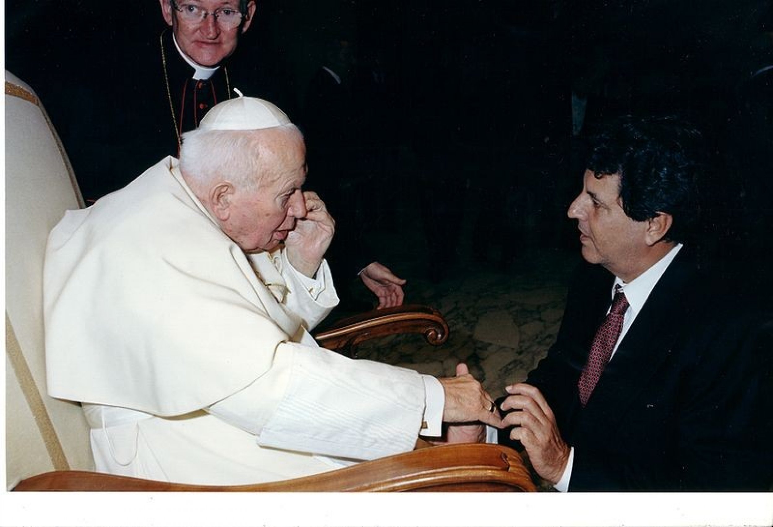 Cuban dissident Oswaldo Paya Sardinas PhotoPaya Sardinas with John Paul II
