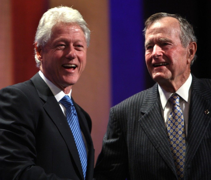 Bill Clinton and George H. W. Bush