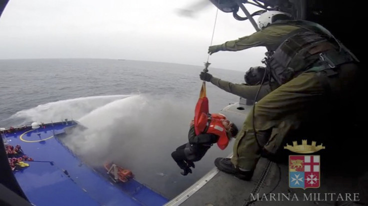 Burning ferry rescue