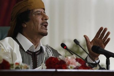 Libya's leader Muammar Gaddafi speaks to his supporters in Tripoli March 2, 2011. 