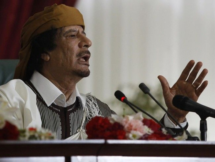 Libya's leader Muammar Gaddafi speaks to his supporters in Tripoli March 2, 2011. 