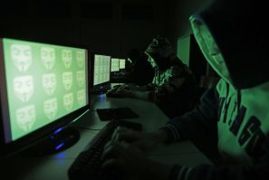 Hackers view computer screens