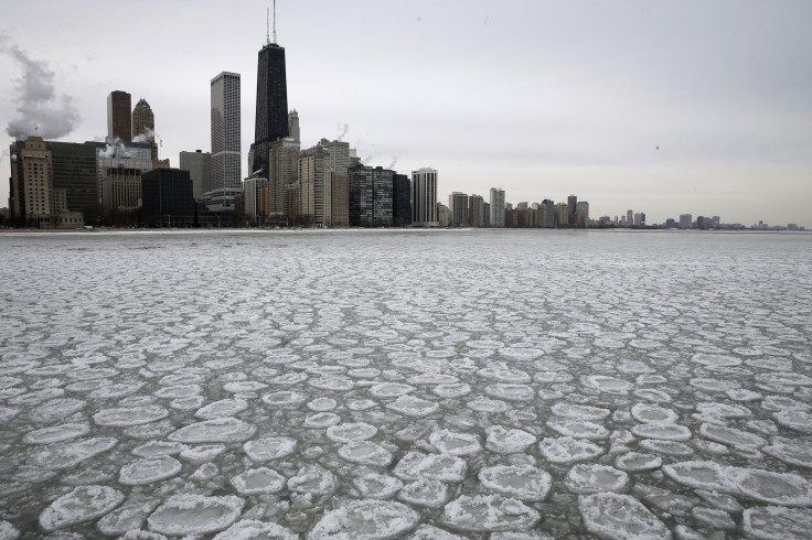 frozen Lake Michigan in Chicago