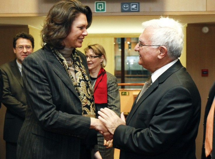 Germany's Agriculture Minister Aigner talks with EU Health and Consumer Policy Commissioner Dalli during an EU Agriculture and Fisheries Ministers' meeting in Brussels.