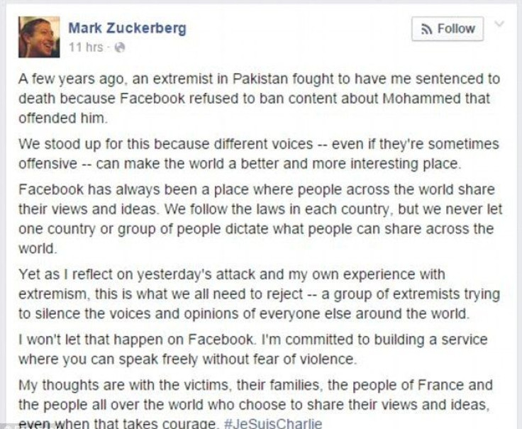 Mark Zuckerberg Pakistan Death Threat