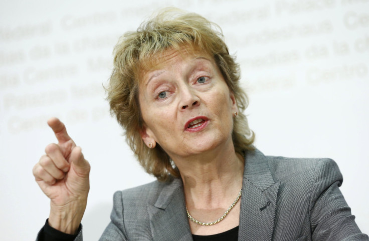Swiss Finance Minister Eveline Widmer-Schlumpf, Jan. 14, 2015