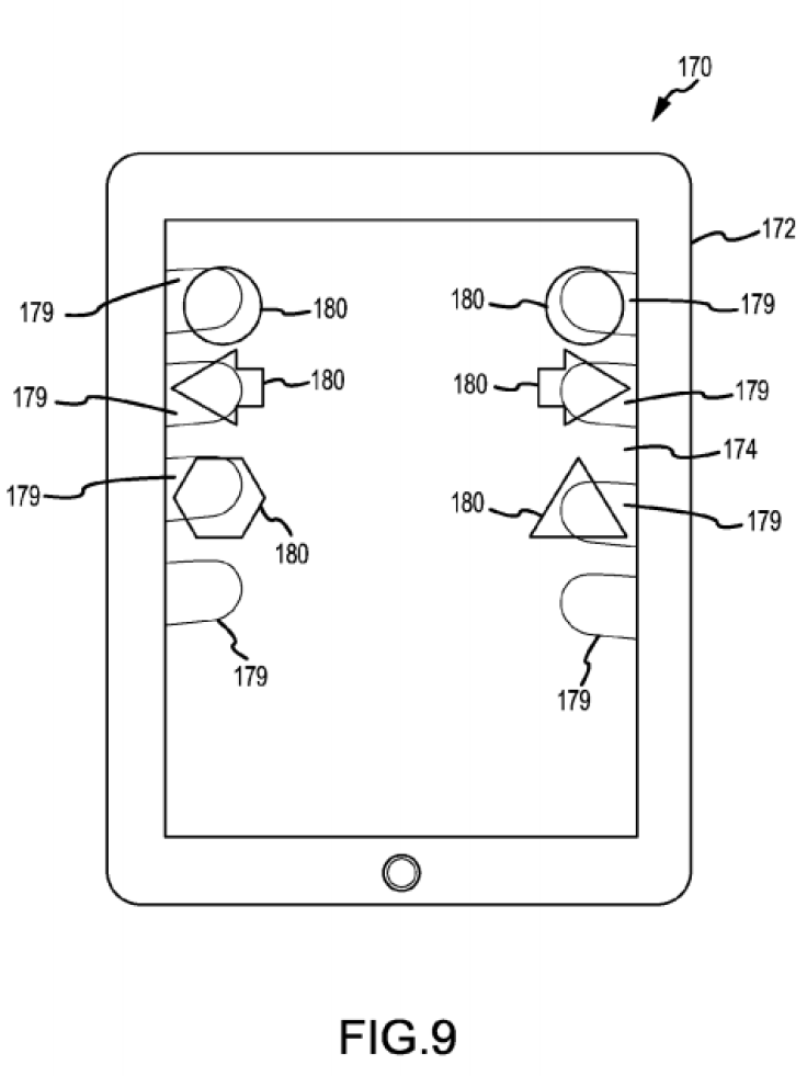 Fig9 virtual interface Apple Patent