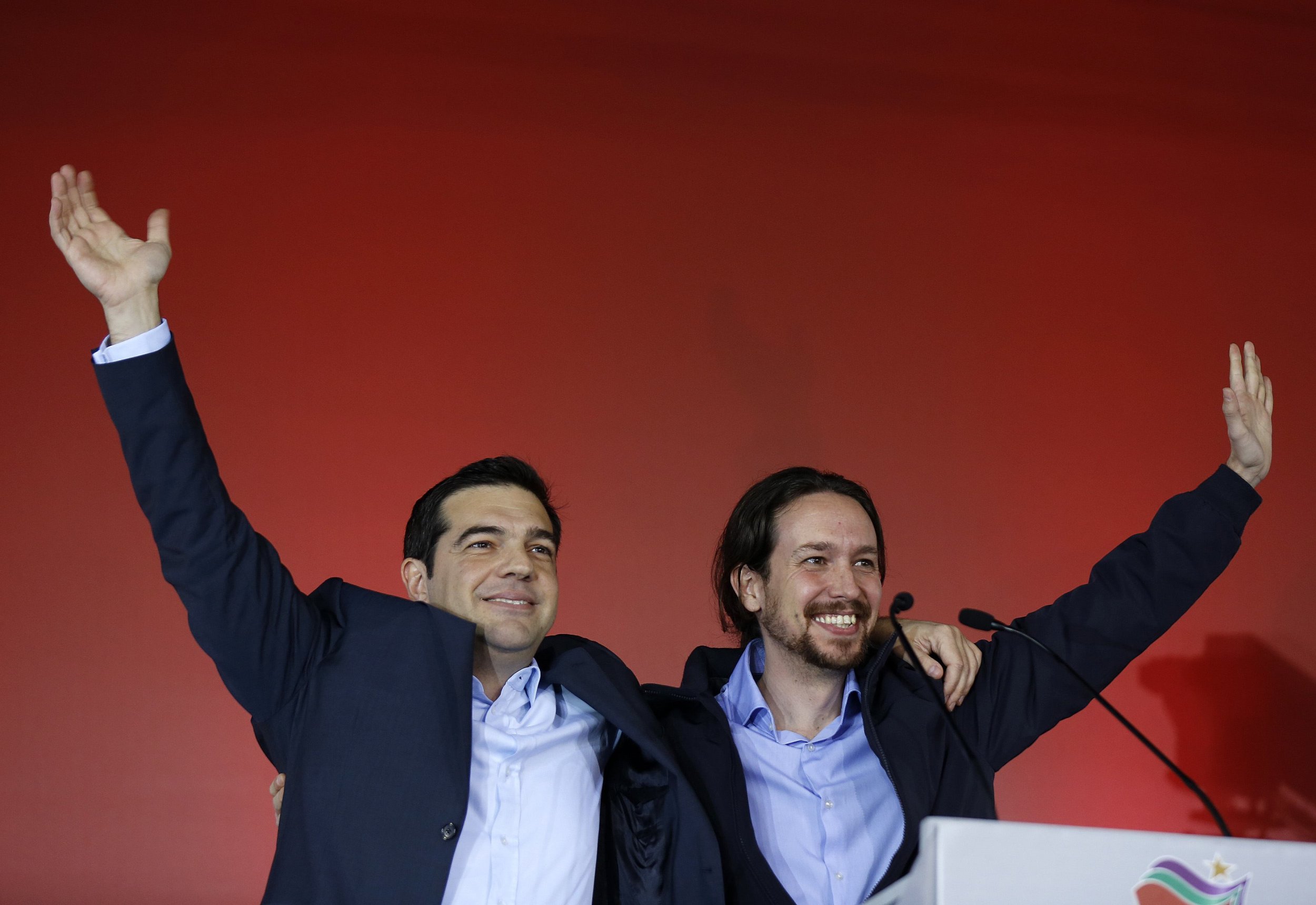 Left voice. Лидер Подемос. Election Greece.