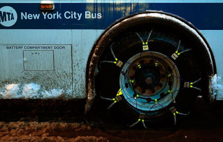 Blizzar NYC_transit bus with chains