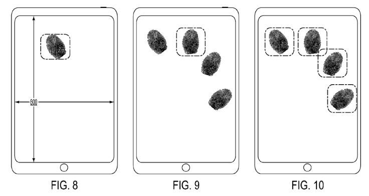 fingerprint screen apple patent