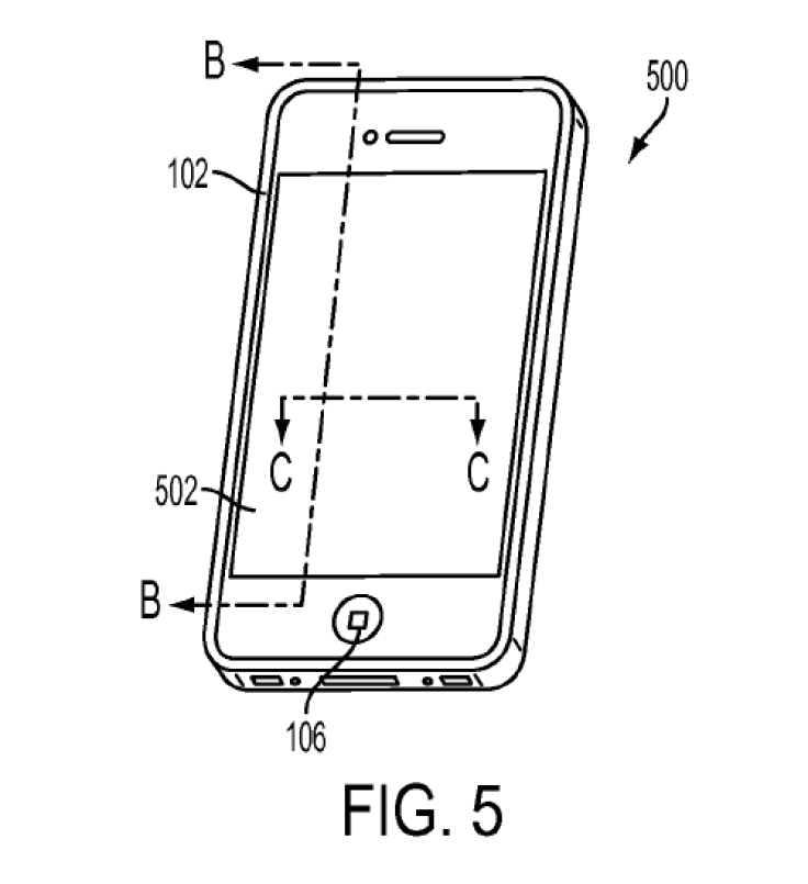 Apple Patent fingerprint sensor 3