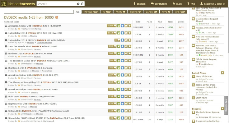 KickAss Torrents DVD Screeners