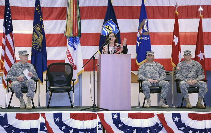Secretary_of_State,_Kate_Brown,_addresses_service_members_of_Charlie_Co