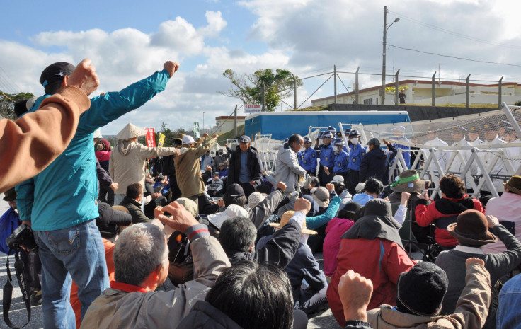 Protests in Japan, against U.S. military base