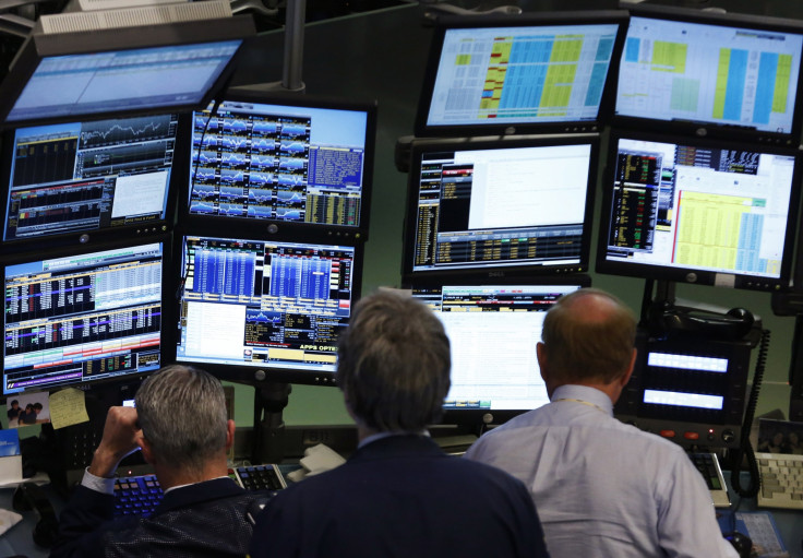 Traders at Bloomberg Terminals