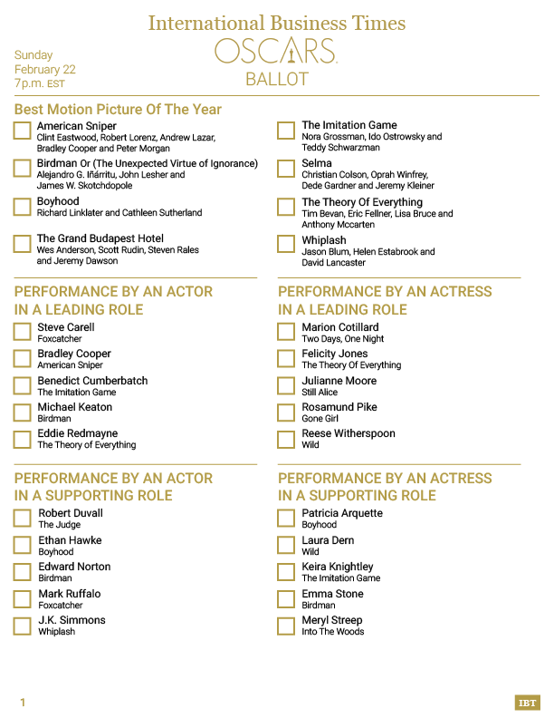 Oscars Print out ballot pg1