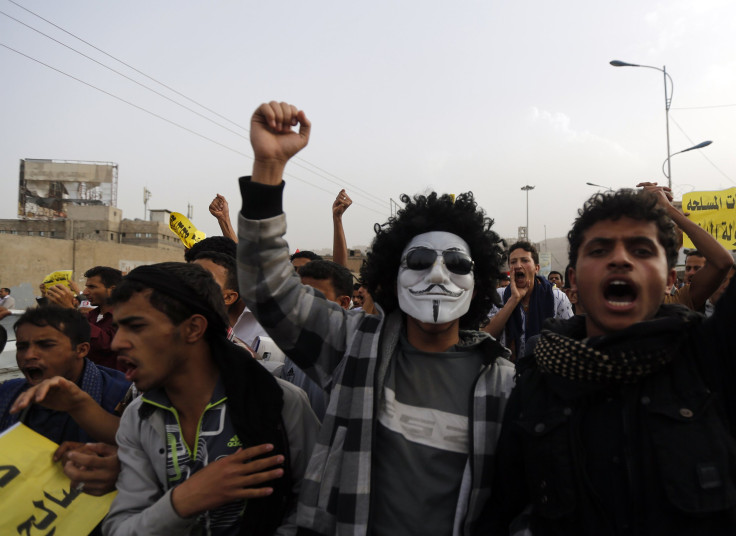 yemen anonymous protest