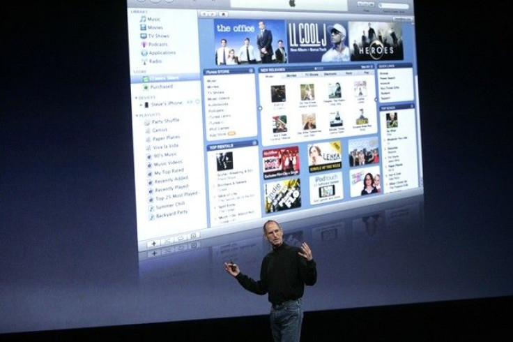 Apple Inc CEO Steve Jobs discusses his company's &quot;iTunes&quot; product
