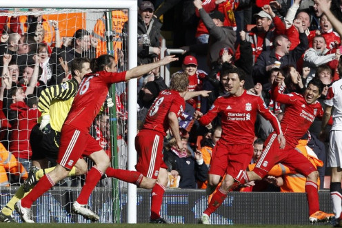 It was a sensational victory for Liverpool as forward Dirk Kuyt scored a hat-trick to down bitter-rivals Manchester United 3-1 in a deserved win at Anfield.