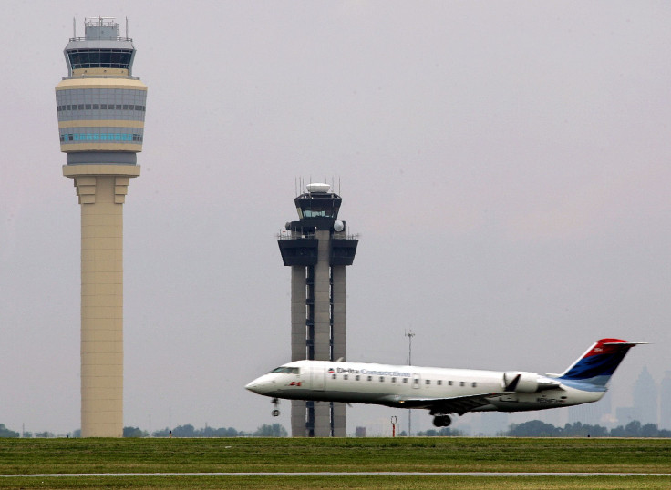 Delta flight lands at Atlanta airport