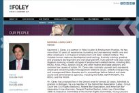 Profile of Raymond J. Carey on Foley & Lardner website