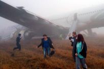 Crashed Turkish Airlines plane in Kathmandu, Nepal