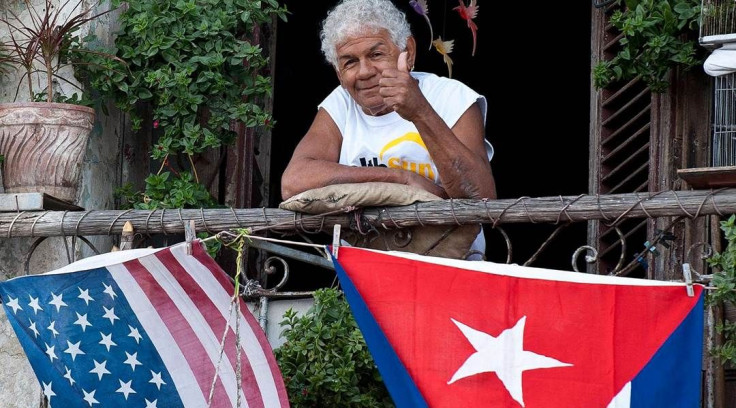 U.S. and Cuban flags