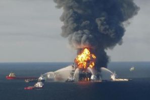 BP oil spill fire