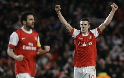 Cesc Fabregas and Robin van Persie may play against Barcelona