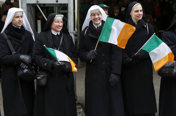 Nuns celebrating St. Patrick's Day in New York City