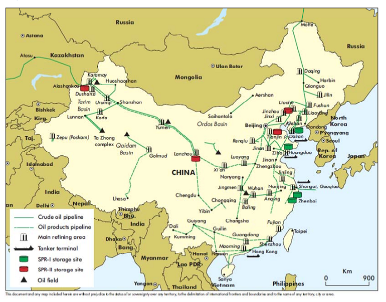 China Oil Map