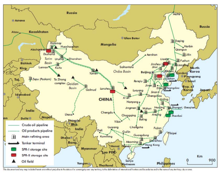 china spr map