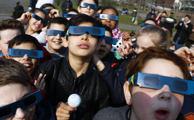 Children Viewing Solar Eclipse