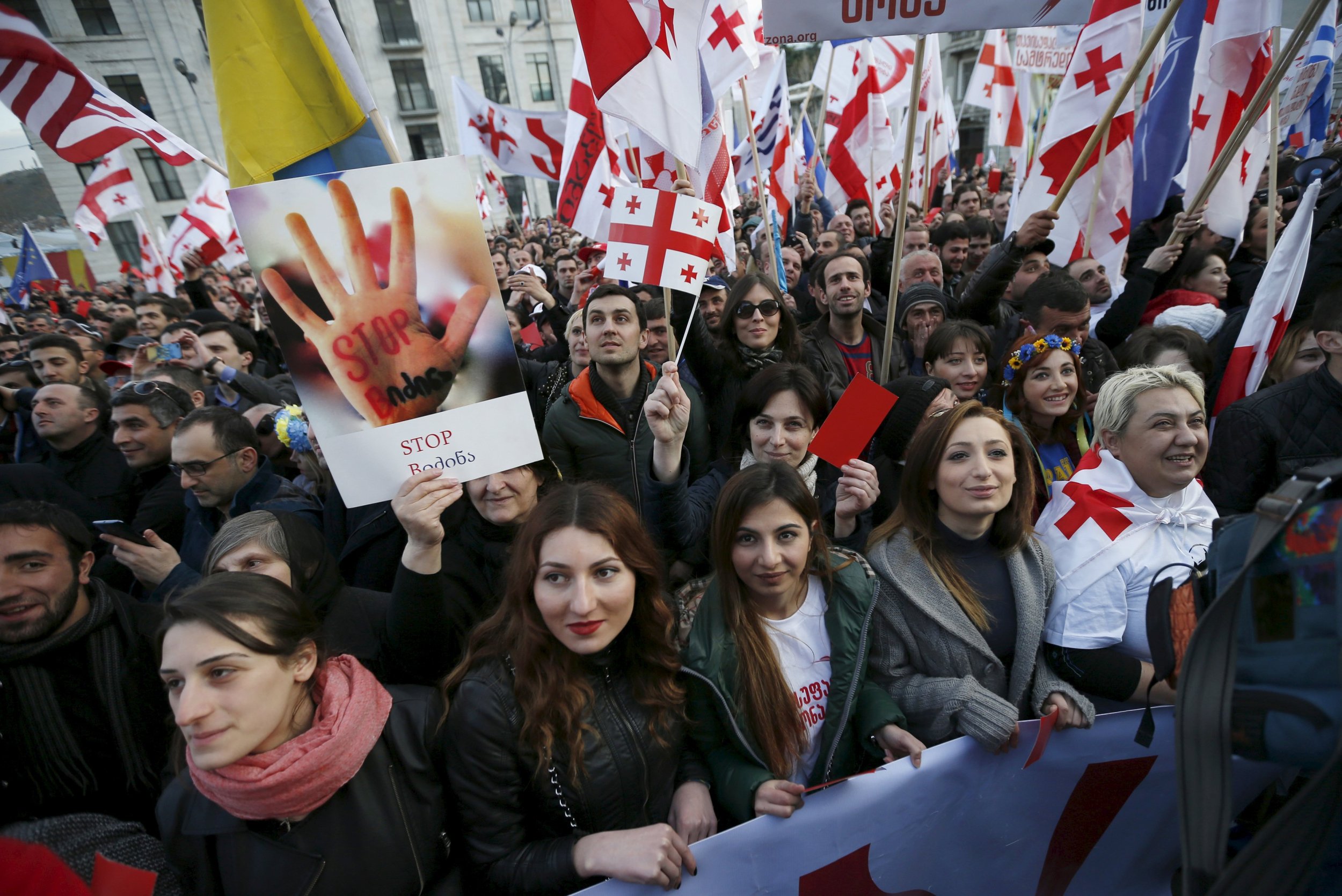 Protests Thousands Turn out In Tbilisi Demanding Government