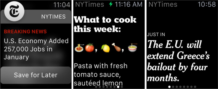 New York Times Apple Watch App