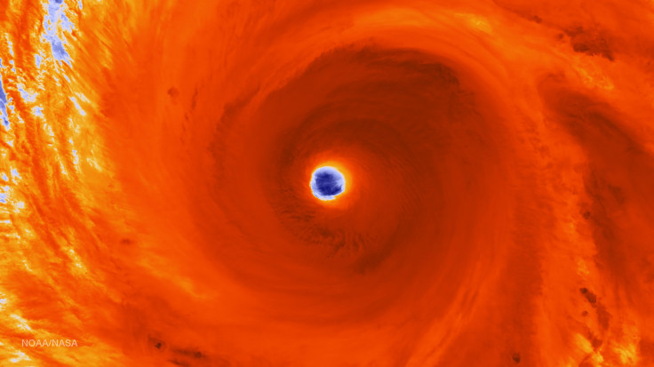eyewall of Super Typhoon Maysak