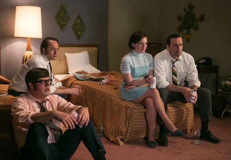 Mad Men's Peggy Olson, Don Draper watching TV