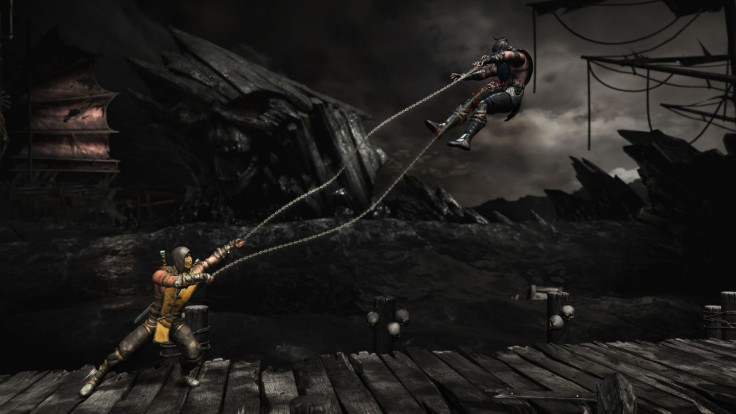 MortalKombatX_Scorp_SubZero_Cove_AirSpearBW