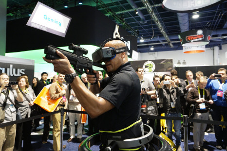 Virtual reality goggle on display