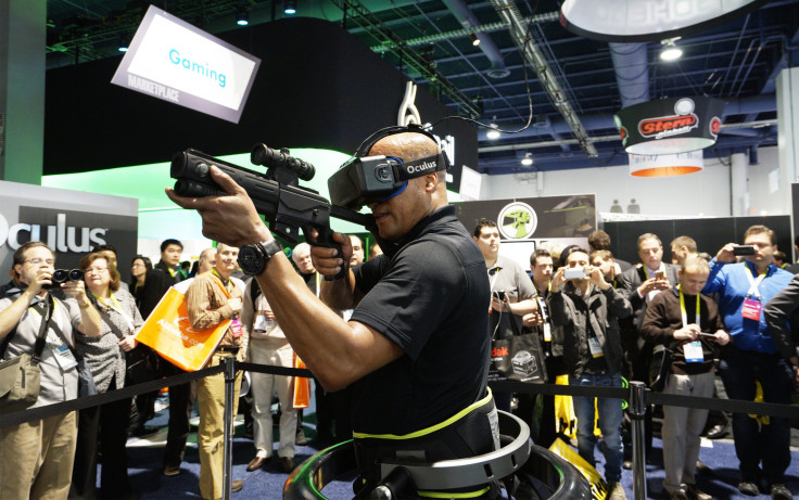 Virtual reality goggle on display