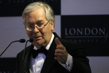 Bank of England Governor Mervyn King speaks at the Asian Business Association annual dinner in London