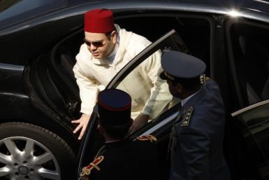 Moroccan King Mohammed VI arrives at the funeral ceremony for late French author Druon in Paris