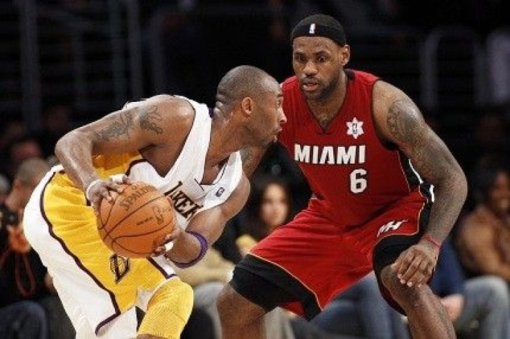 Kobe Bryant and LeBron James face off tonight in Miami